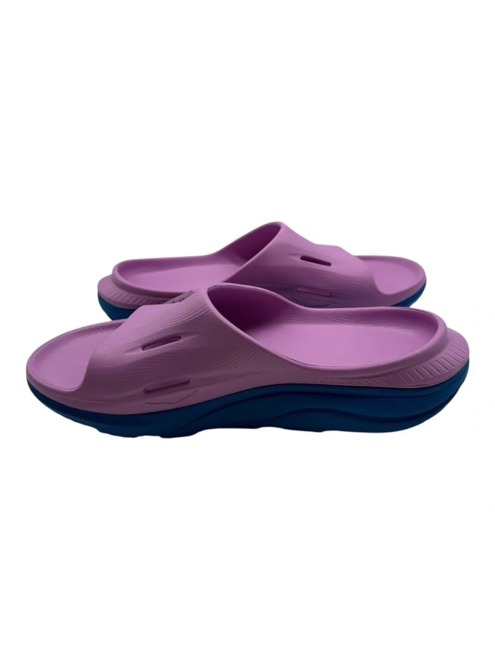 Hoka One One Ora Recovery Slide 3 Men Sz 10 Cyclamen Coastal Blue Slip On Sandal